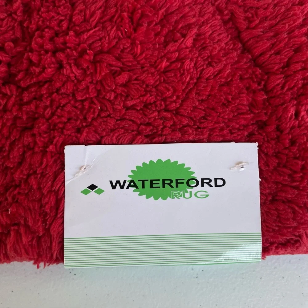 Home Weavers Inc Waterford Quick Dry Bath Rug Red Half Circle 17
